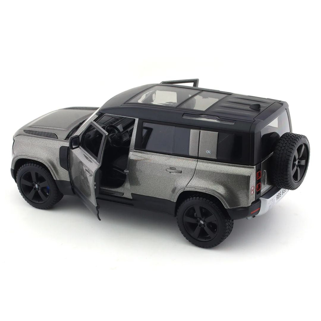 2022 SIlver Land Rover Defender 1:24 Scale Die-Cast Car by Bburago -Bburago - India - www.superherotoystore.com