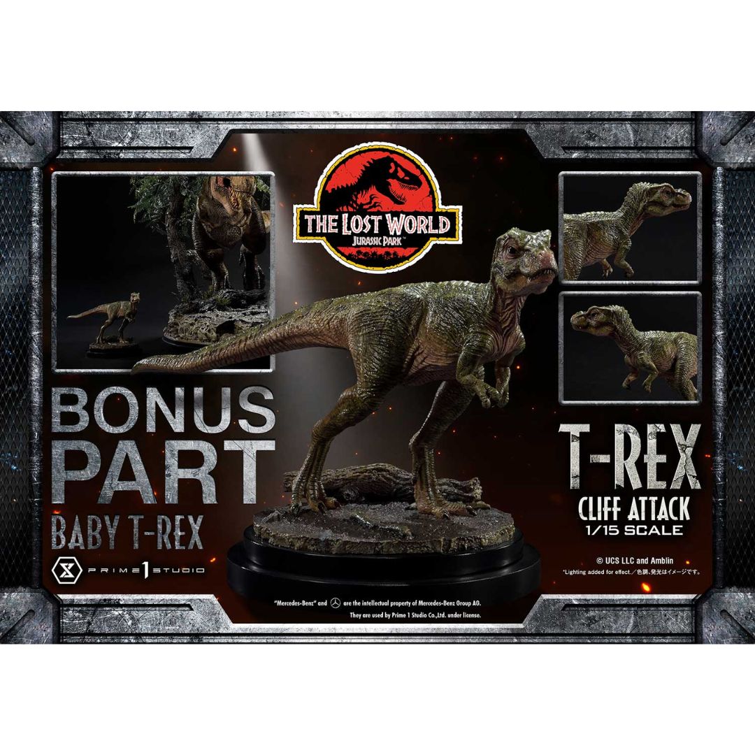 The Lost World: Jurassic Park (Film) T-Rex Cliff Attack By Prime1 Studios -Prime 1 Studio - India - www.superherotoystore.com