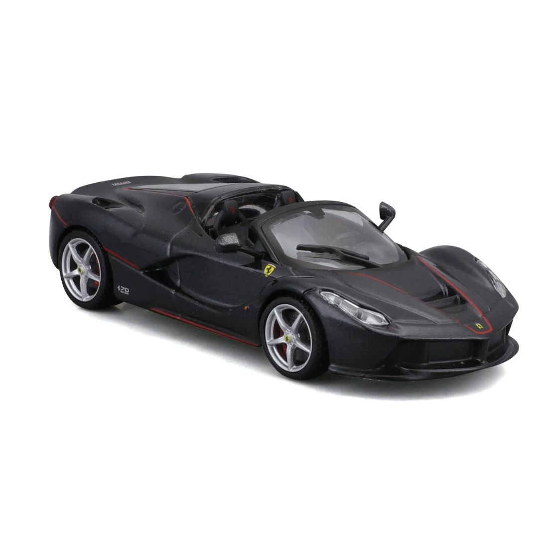 Black Ferrari LaFerrari Aperta 1:43 Scale Die-Cast car by Bburago -Bburago - India - www.superherotoystore.com