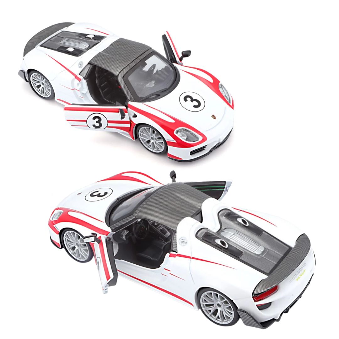 Porsche 918 Spyder - Weissach 1:24 Scale Die-Cast Car by Bburago -Bburago - India - www.superherotoystore.com