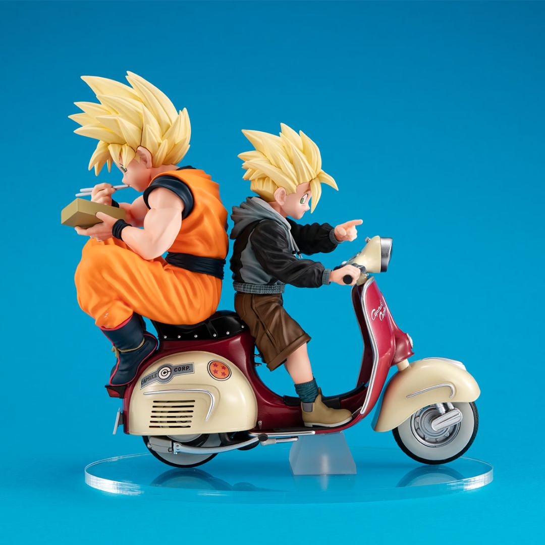 Dragon Ball Z Super Saiyan Son Goku &  Super Saiyan Son Gohan＆Mortorbike By Megahouse -Megahouse - India - www.superherotoystore.com