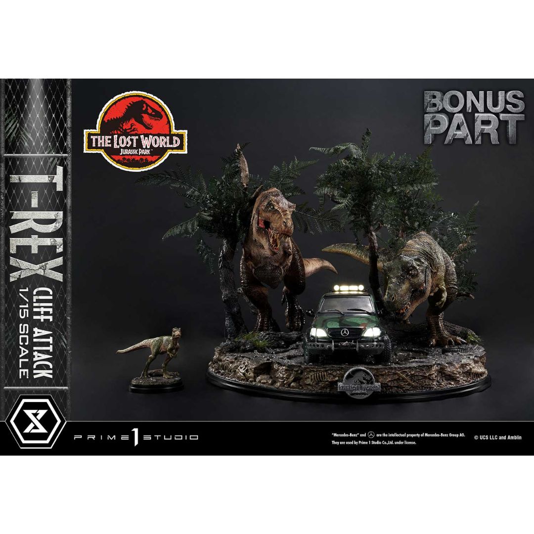 The Lost World: Jurassic Park (Film) T-Rex Cliff Attack By Prime1 Studios -Prime 1 Studio - India - www.superherotoystore.com