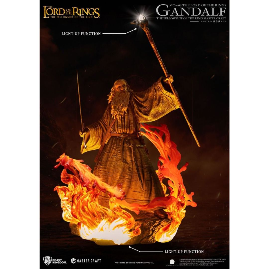 The Lord Of The Rings: The Fellowship Of The Ring Gandalf Mc-066 Master Craft Statue By Beast Kingdom -Beast Kingdom - India - www.superherotoystore.com