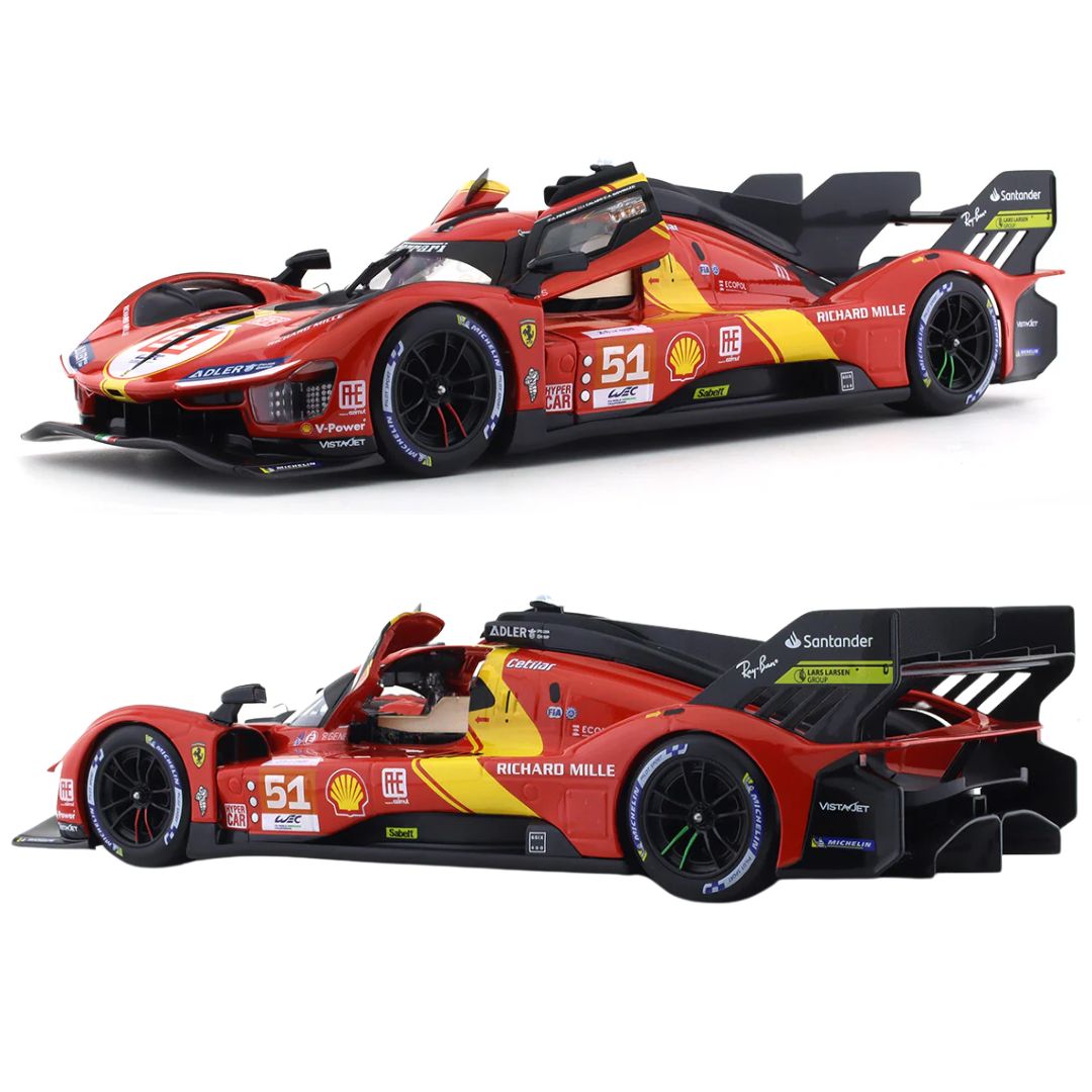 Ferrari 1:18 Scale 499P LMDh (Deluxe Version) by Bburago -Bburago - India - www.superherotoystore.com