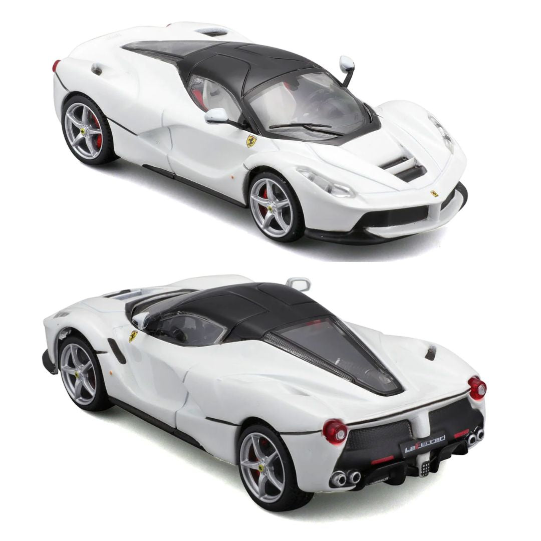 White Ferrari LaFerrari 1:43 Scale Die-Cast car by Bburago -Bburago - India - www.superherotoystore.com