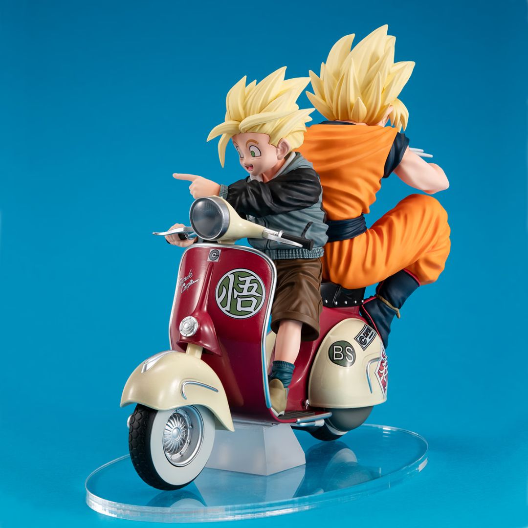 Dragon Ball Z Super Saiyan Son Goku &  Super Saiyan Son Gohan＆Mortorbike By Megahouse -Megahouse - India - www.superherotoystore.com