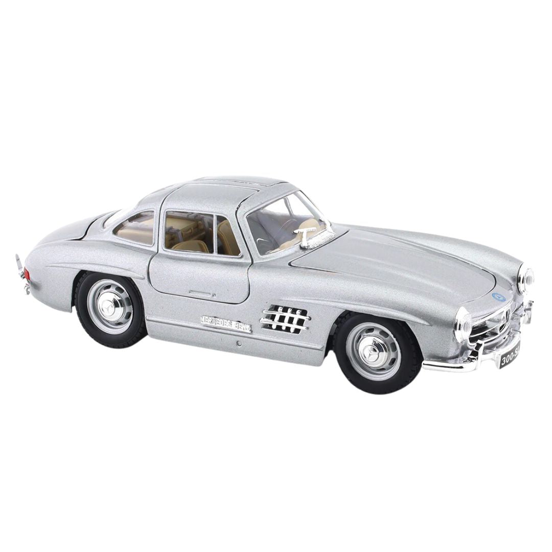 1954 Silver Mercedes-Benz 300 SL 1/24 Scale Die-Cast Car by Bburago -Bburago - India - www.superherotoystore.com