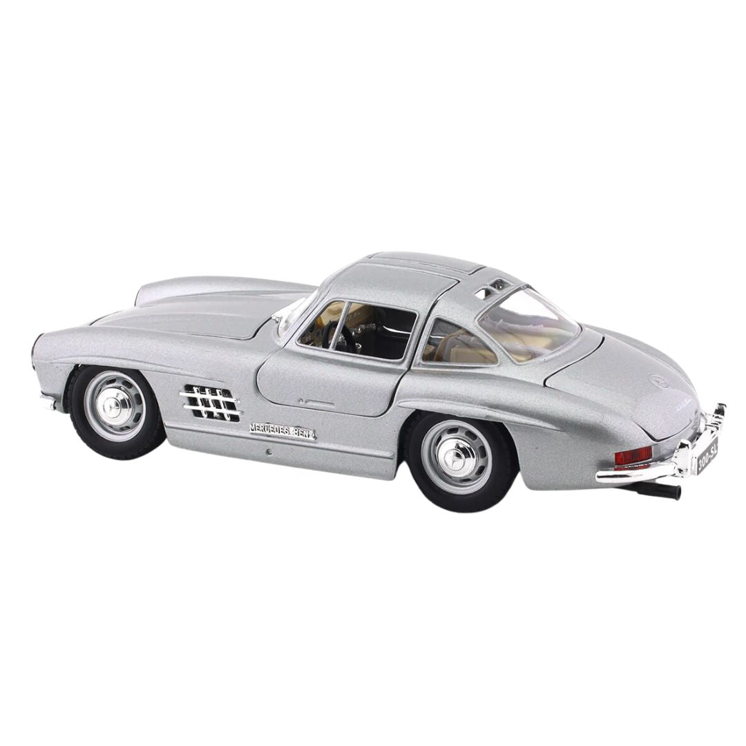 1954 Silver Mercedes-Benz 300 SL 1/24 Scale Die-Cast Car by Bburago -Bburago - India - www.superherotoystore.com