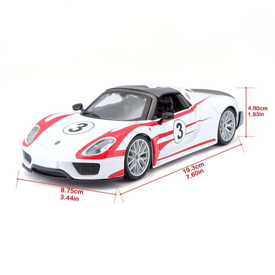 Porsche 918 Spyder - Weissach 1:24 Scale Die-Cast Car by Bburago -Bburago - India - www.superherotoystore.com