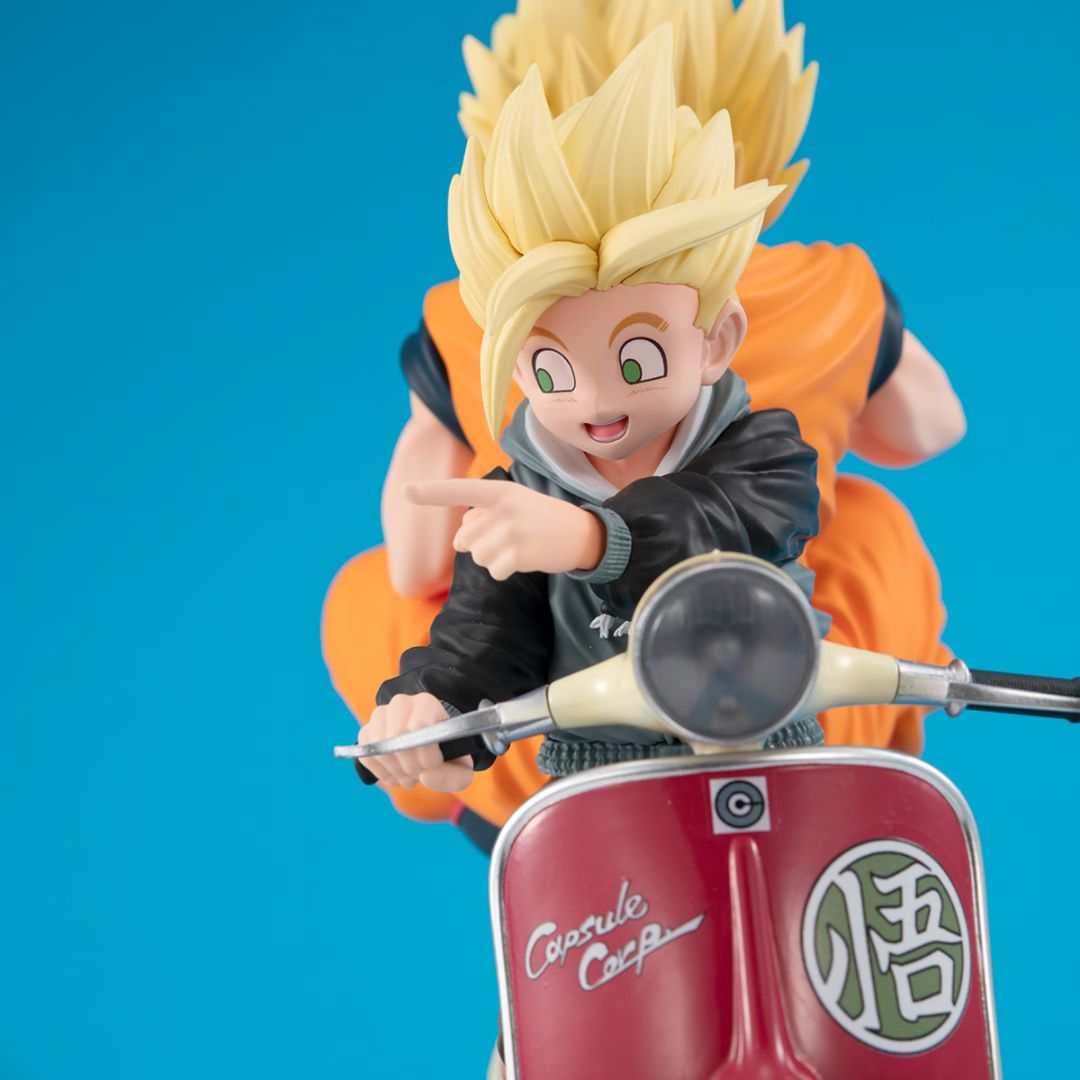 Dragon Ball Z Super Saiyan Son Goku &  Super Saiyan Son Gohan＆Mortorbike By Megahouse -Megahouse - India - www.superherotoystore.com