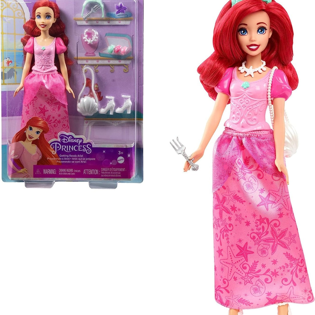 Disney Princess Ariel Fashion Doll In Signature Pink Dress by Mattel ...