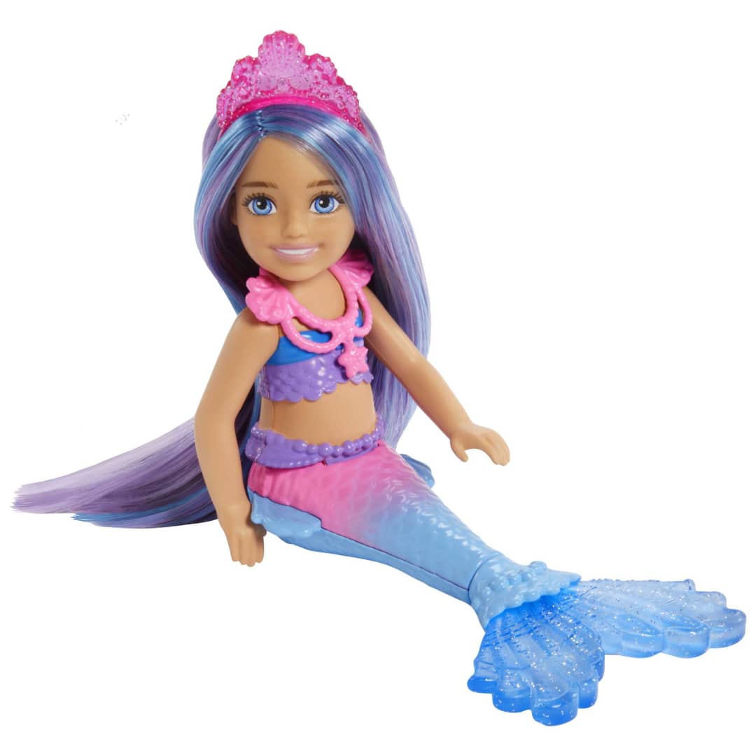 Barbie Dreamtopia Mermaid Doll with Pink & Blue Hair & Tail, Plus Tiara  Accessory