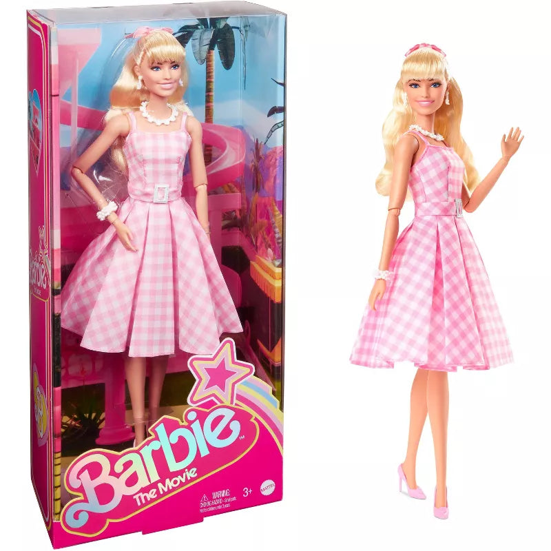 Barbie The Movie Margot Robbie as Barbie in Pink Gingham Dress by Mattel -Mattel - India - www.superherotoystore.com