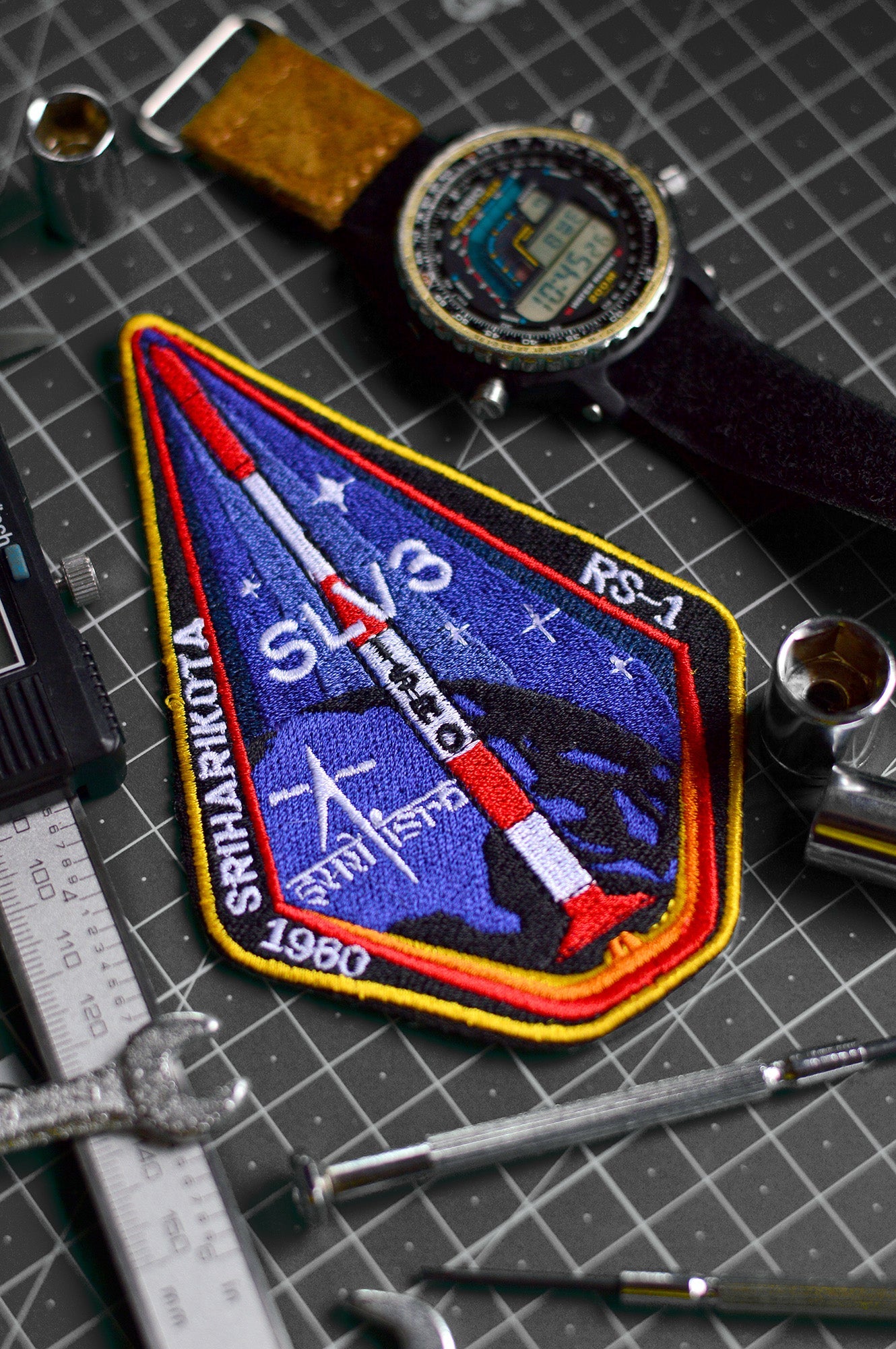 ISRO SLV 3 Iron On Badge -A47 - India - www.superherotoystore.com