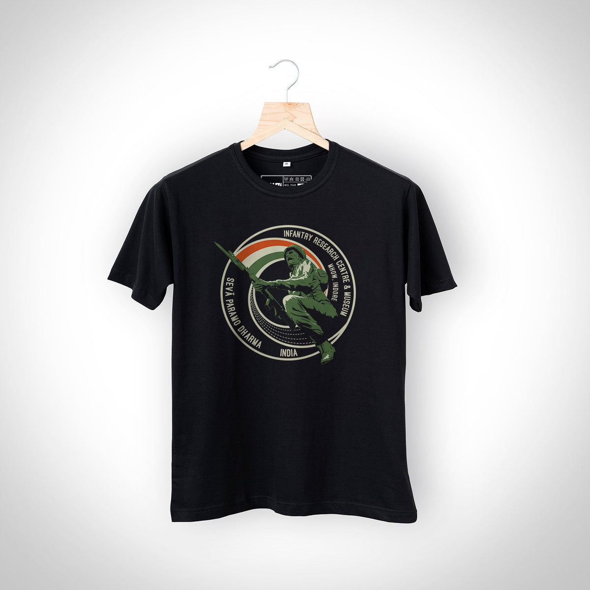 The Morbius Classic Black Infantry Logo T-Shirt -A47 - India - www.superherotoystore.com