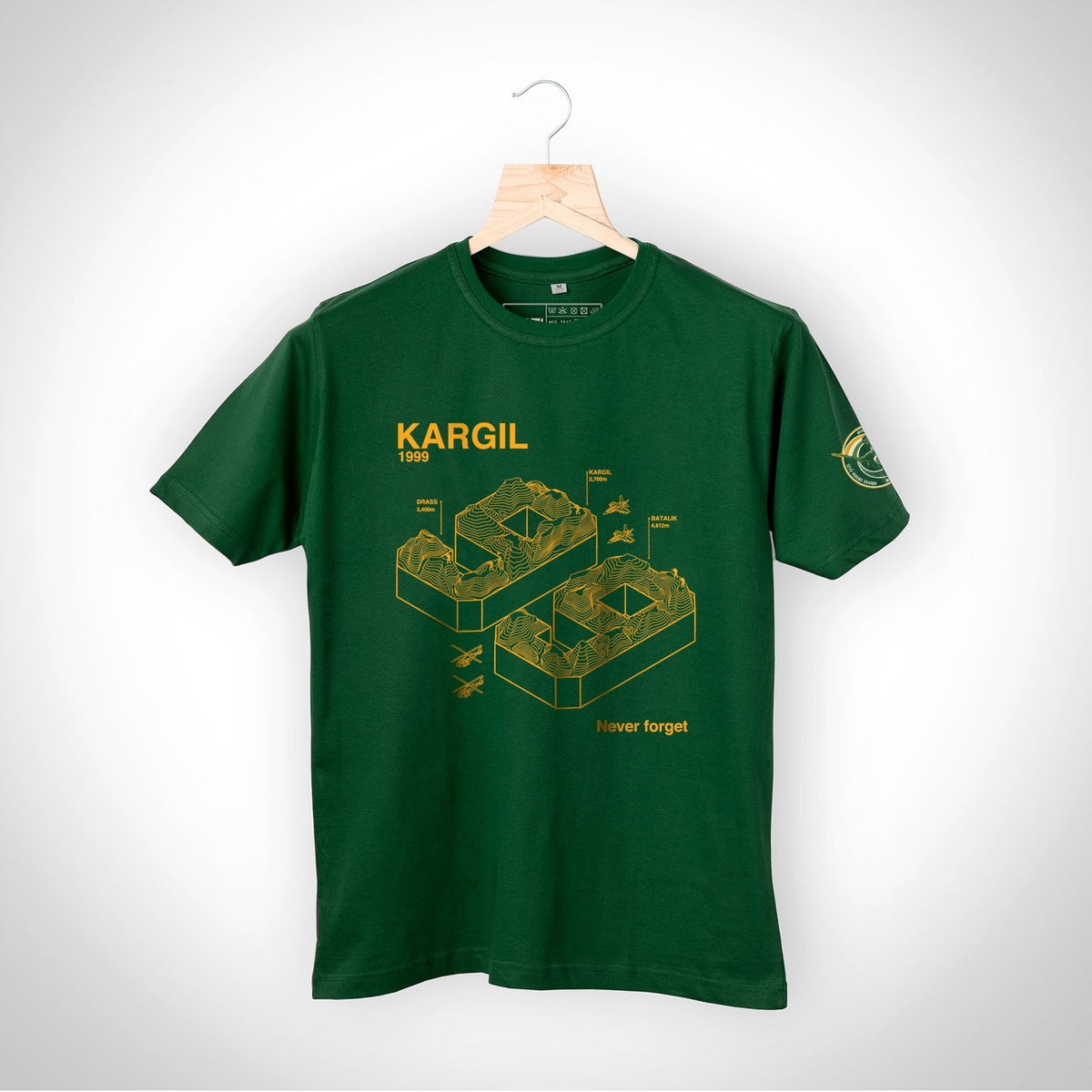 Green Kargil Infantry T-shirt -A47 - India - www.superherotoystore.com