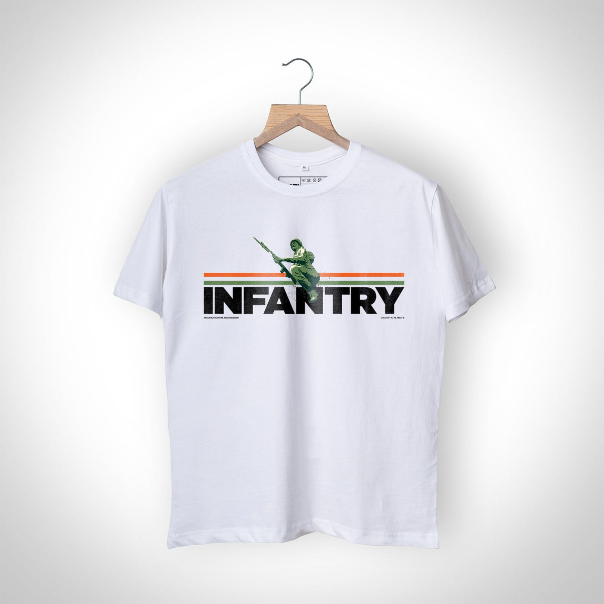 Classic White Indian Infantry T-Shirt -A47 - India - www.superherotoystore.com