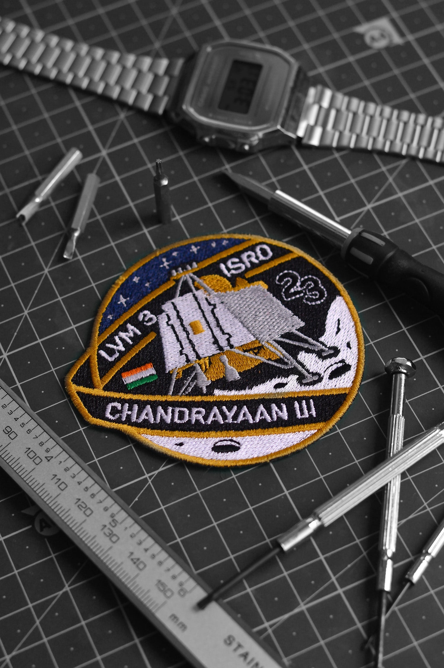 ISRO Chandrayaan 3 Iron On Badge -A47 - India - www.superherotoystore.com