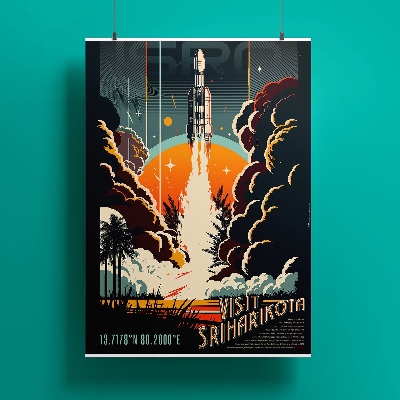 ISRO : Visit Sriharikota Poster -A47 - India - www.superherotoystore.com