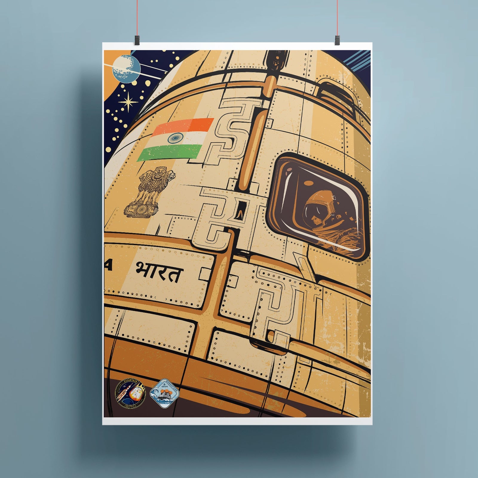 ISRO : Gaganyaan Poster -A47 - India - www.superherotoystore.com