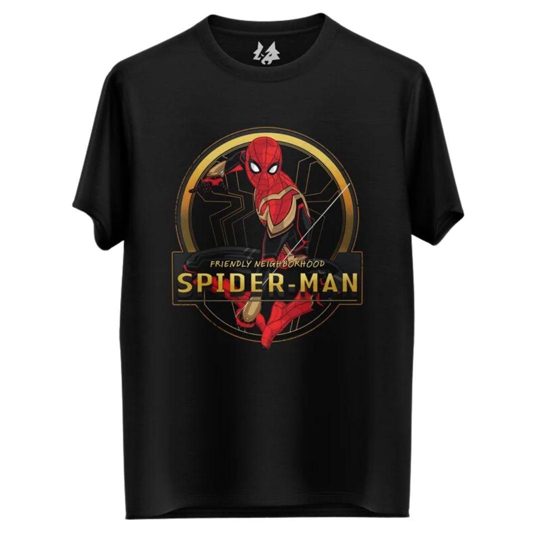 FRIENDLY NEIGHBORHOOD SPIDER-MAN - MARVEL OFFICIAL T-SHIRT by Redwolf -Redwolf - India - www.superherotoystore.com