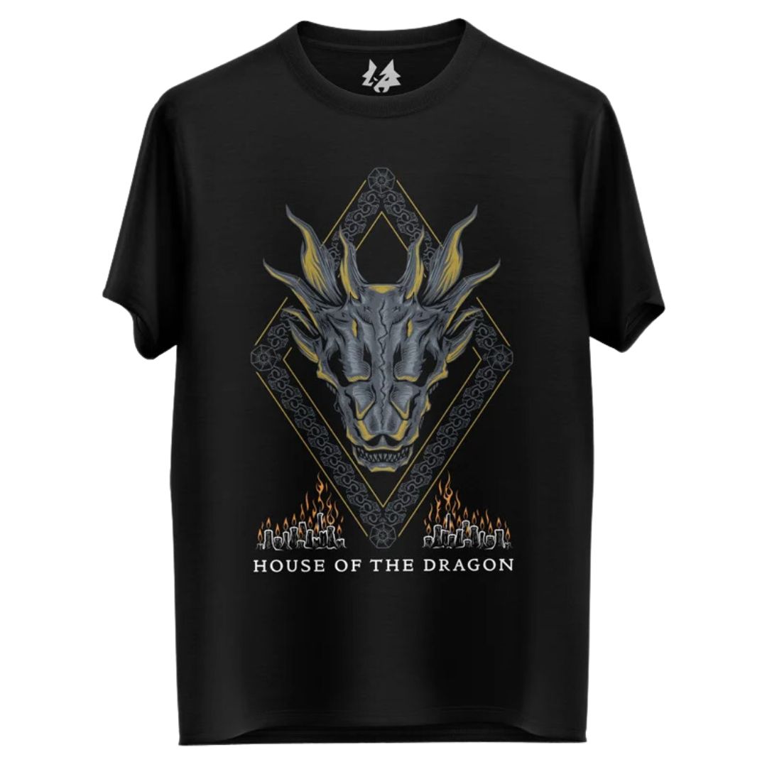 Dragon Skull - House Of The Dragon Official T-shirt -Redwolf - India - www.superherotoystore.com