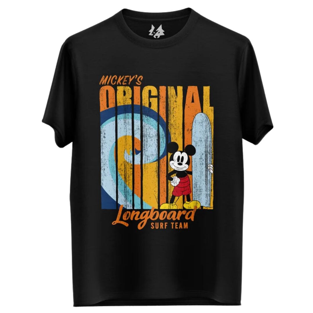 Disney - Mickey&#39;s Orginal Longboard Surf Team T-Shirt -Redwolf - India - www.superherotoystore.com