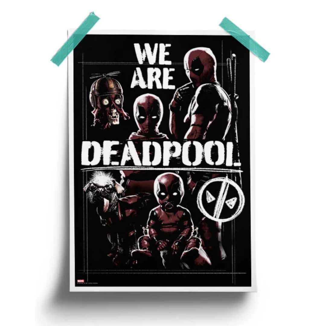 We Are Deadpool - Marvel Official Poster -Redwolf - India - www.superherotoystore.com