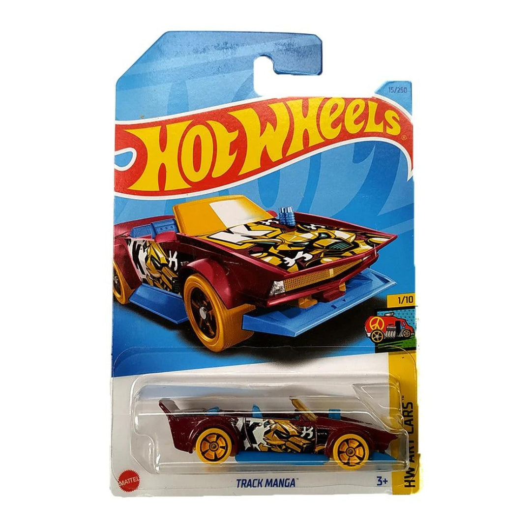 HW Art Cars Maroon Track Manga (15/250) 1:64 Scale Die-Cast Car By Hot Wheels -Hot Wheels - India - www.superherotoystore.com