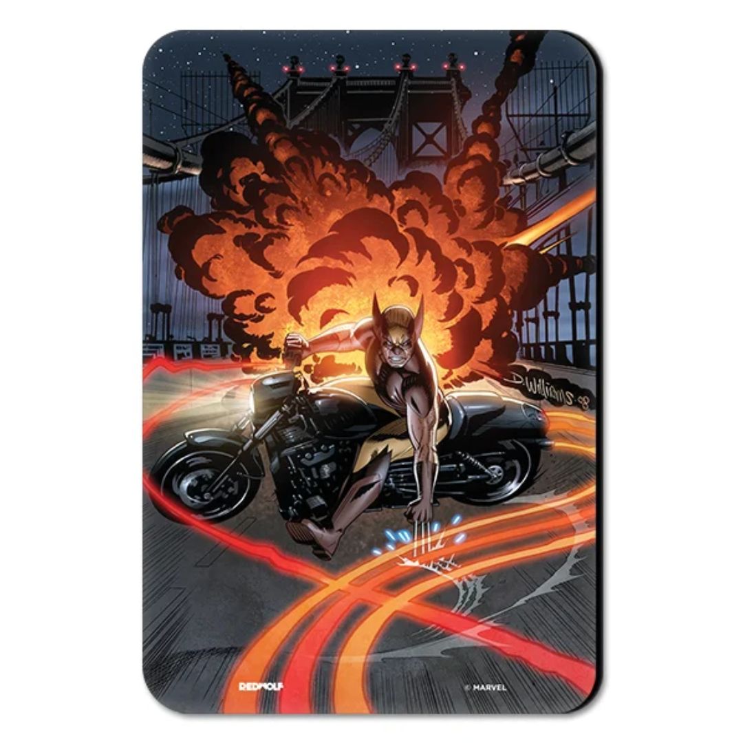 Wolverine Bike Slide - Marvel Official Fridge Magnet -Redwolf - India - www.superherotoystore.com