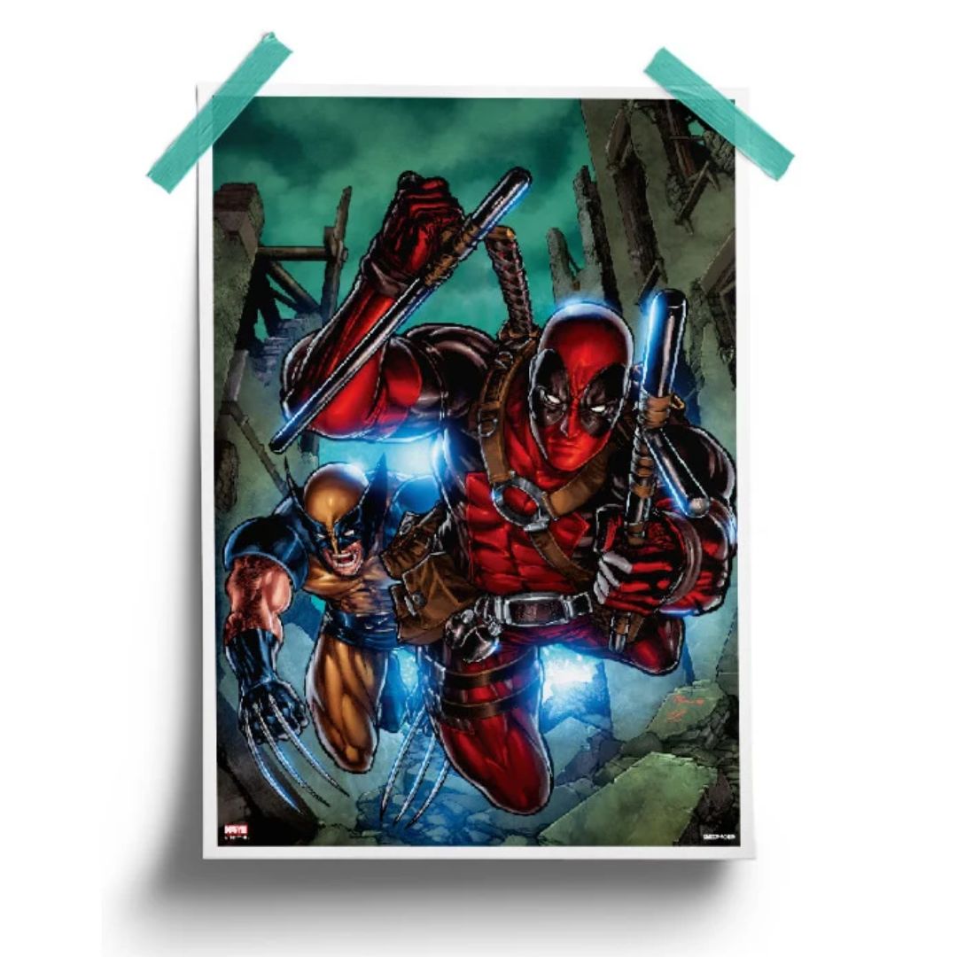 Mutant Team - Marvel Official Poster -Redwolf - India - www.superherotoystore.com