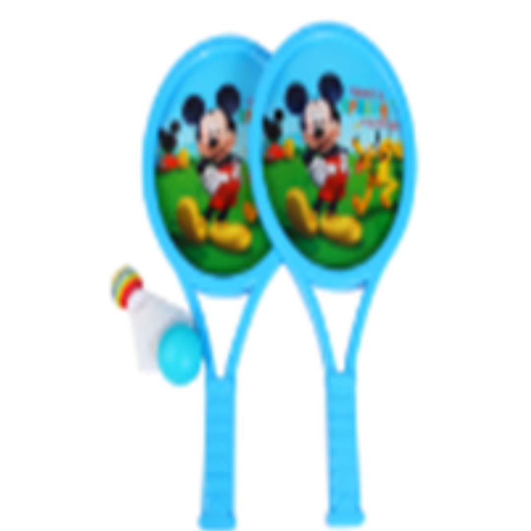 DISNEY MICKEY KIDS PLASTIC BADMINTON/TENNIS RACKET SET (PAIR) - BLUE by MESUCA -Mesuca - India - www.superherotoystore.com