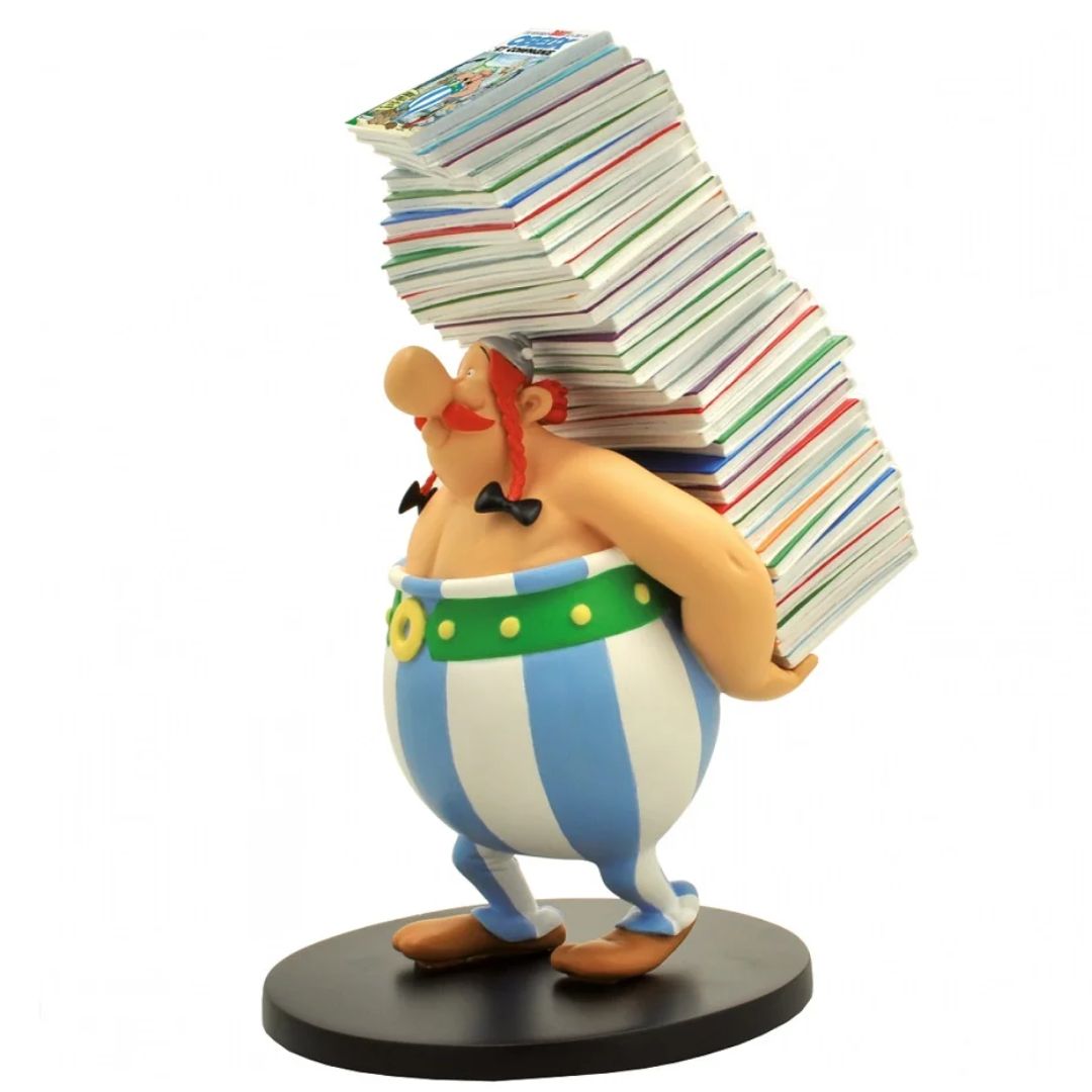 Asterix - Obelix Pile Of Albums By Statue By Plastoy -Plastoy - India - www.superherotoystore.com