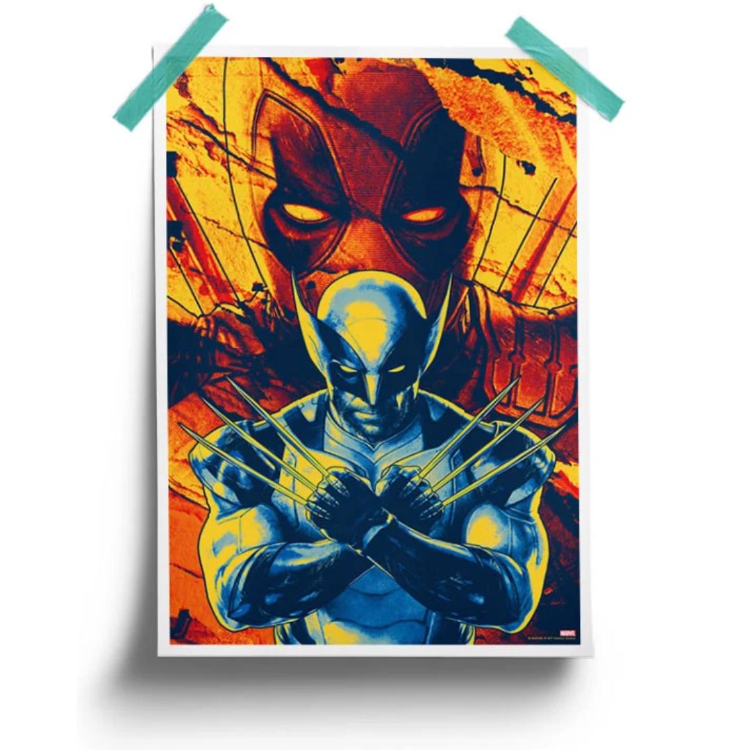 Deadpool &amp; Wolverine - Marvel Official Poster -Redwolf - India - www.superherotoystore.com