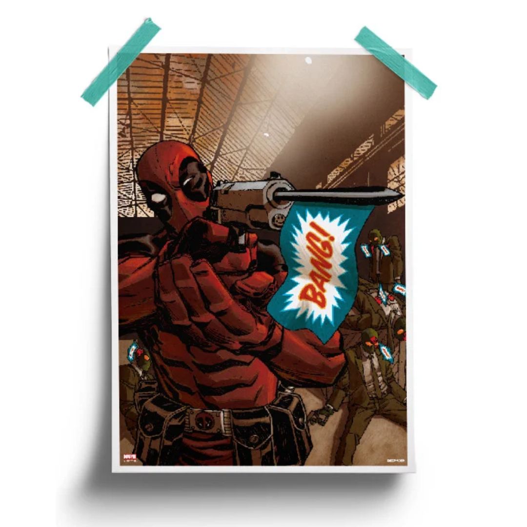 Bang! - Marvel Official Poster -Redwolf - India - www.superherotoystore.com