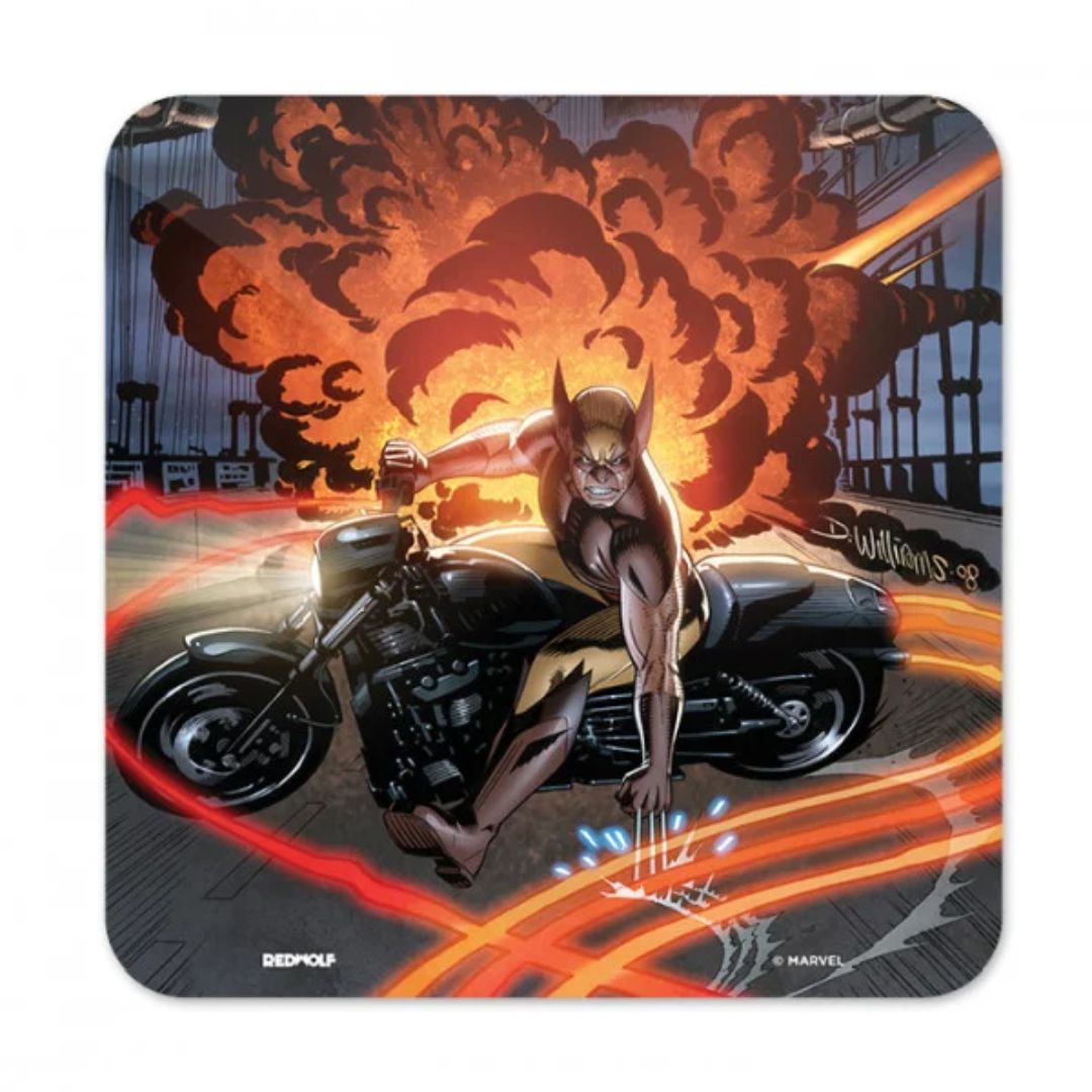 Wolverine Bike Slide - Marvel Official Coaster -Redwolf - India - www.superherotoystore.com