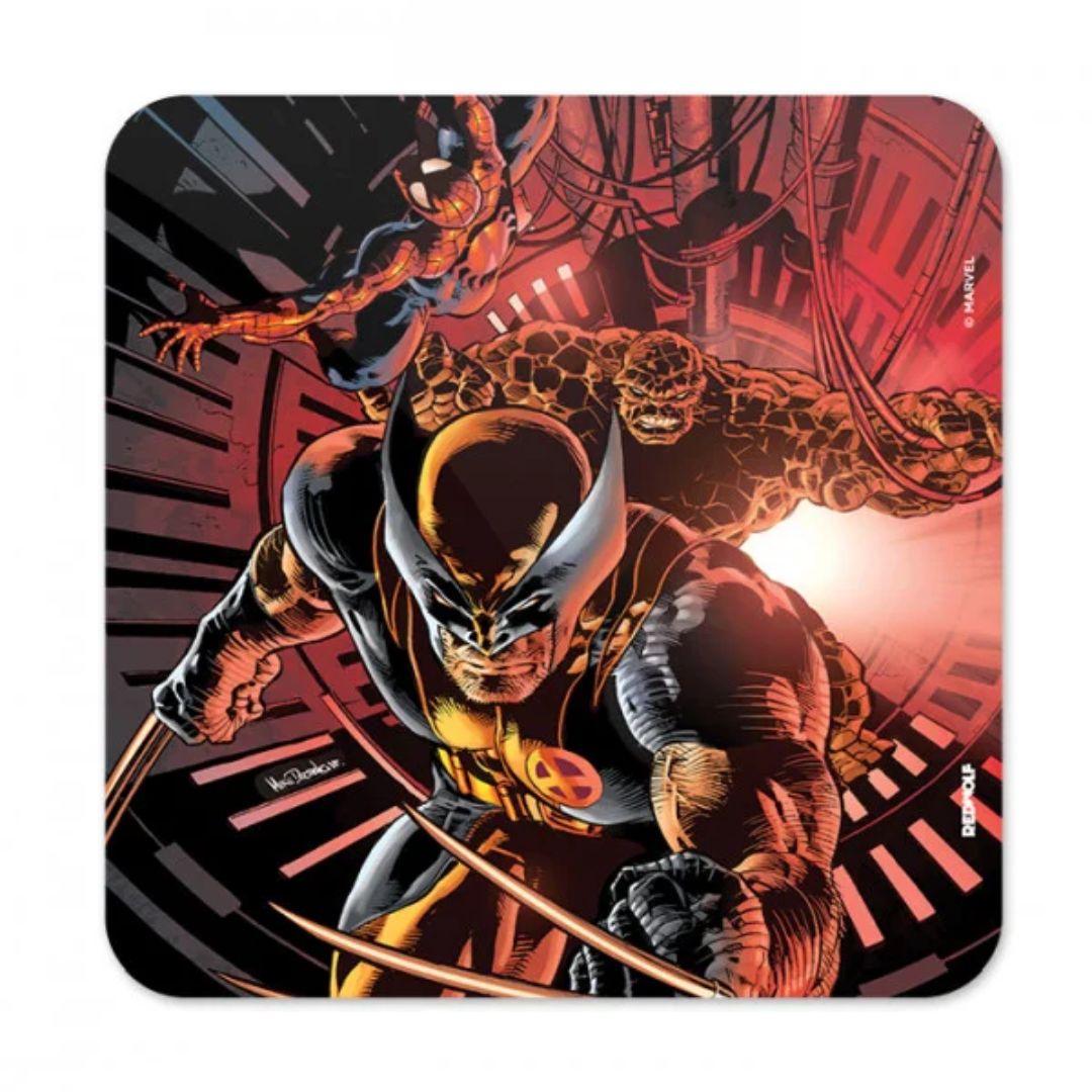 Wolverine, The Thing &amp; Spidey - Marvel Official Coaster -Redwolf - India - www.superherotoystore.com