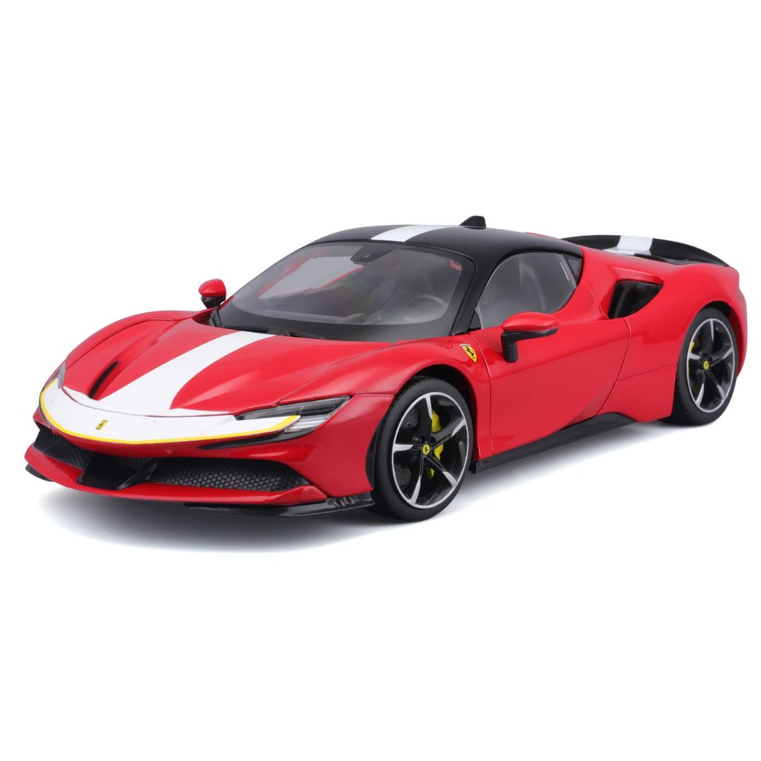 Signature Series Red Ferrari SF90 Spider Assetto Fiorano 1:18 Scale Die-Cast Car by Bburago