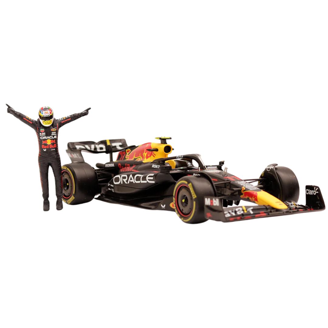 2023 Red Bull RB-19 Sergio Perez Formula 1 1:24 Scale Die Cast Car with Pilot by Bburago