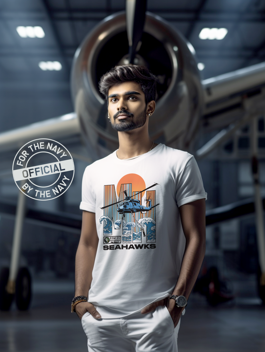 Official Indian Navy Seahawks Squadron Sikorsky MH60R T-shirt -A47 - India - www.superherotoystore.com