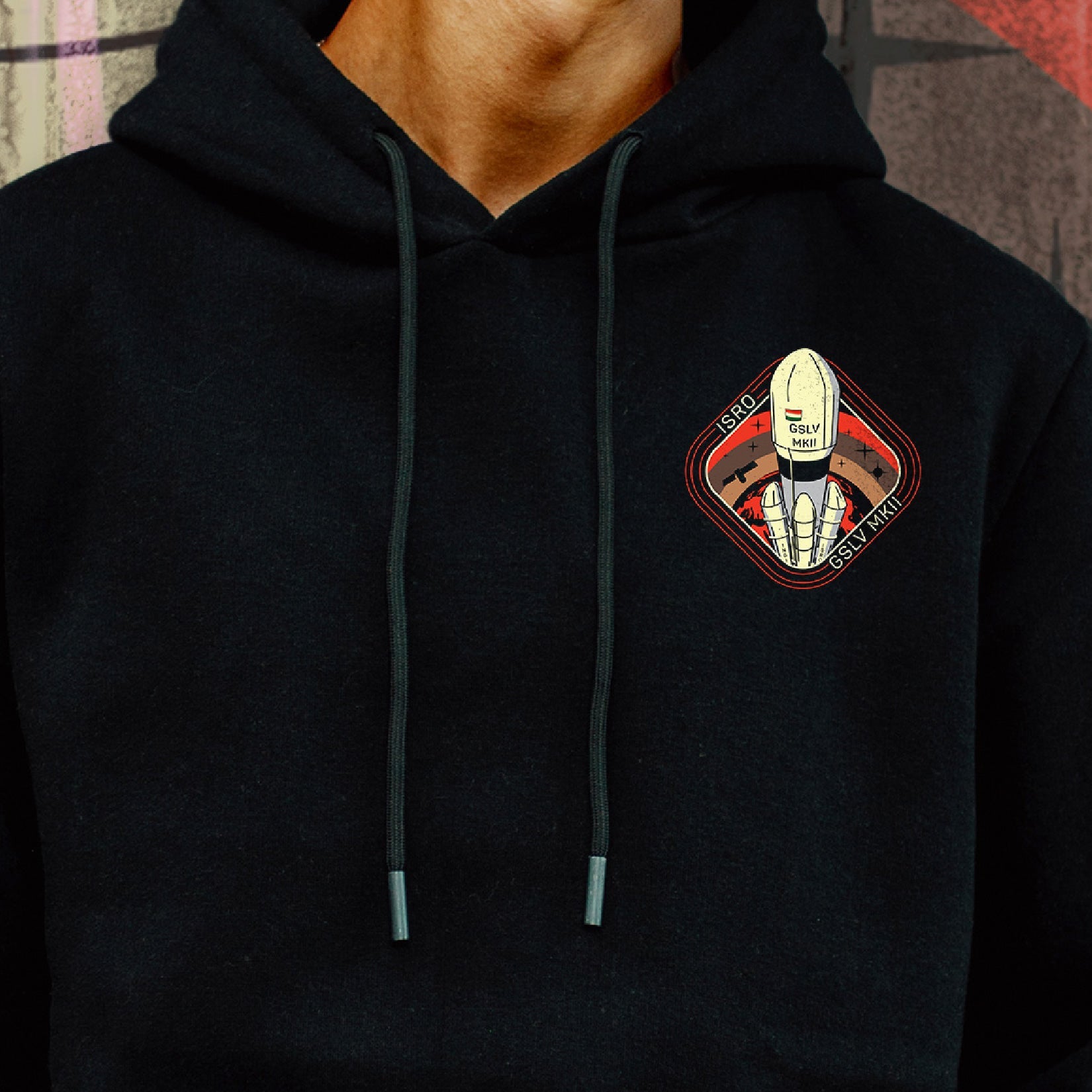 Black Night launch GSLV MKII Unisex Hoodie (Without Zip) -A47 - India - www.superherotoystore.com