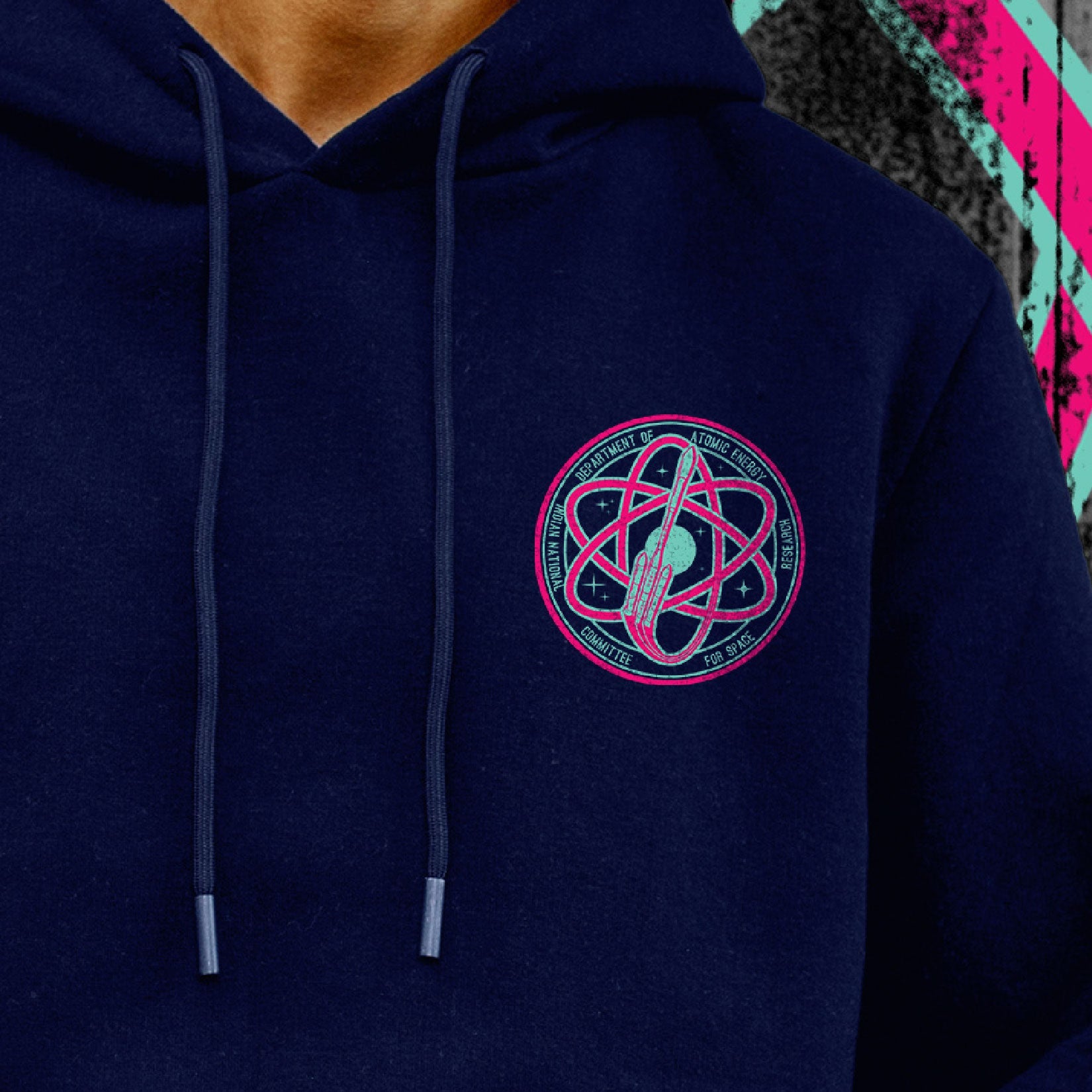 Navy Blue Chandrayaan 3 and The Unknown Unisex Hoodie (Without Zip) -A47 - India - www.superherotoystore.com