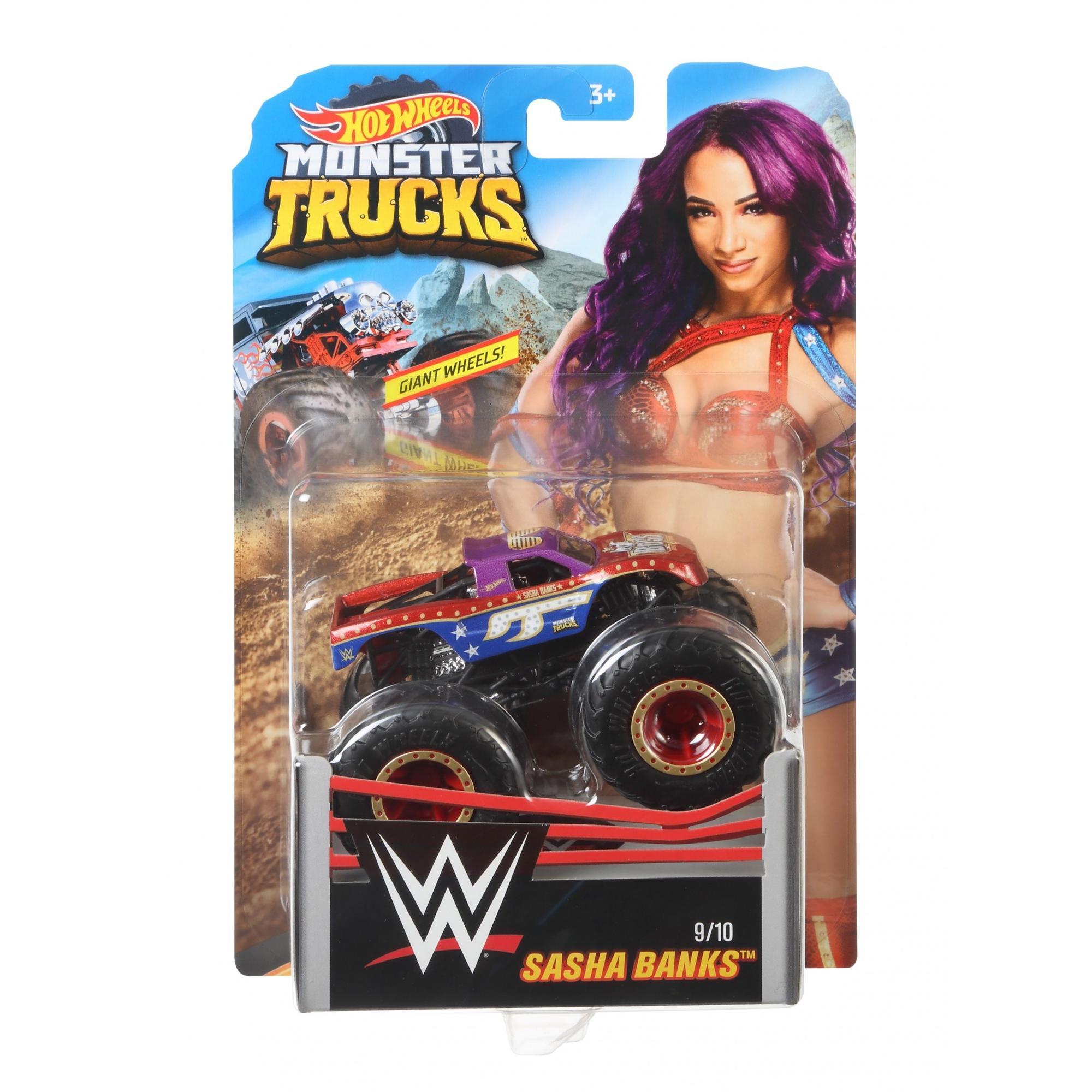 WWE Sasha Banks 1:64 Scale Monster Truck by Hot Wheels -Hot Wheels - India - www.superherotoystore.com