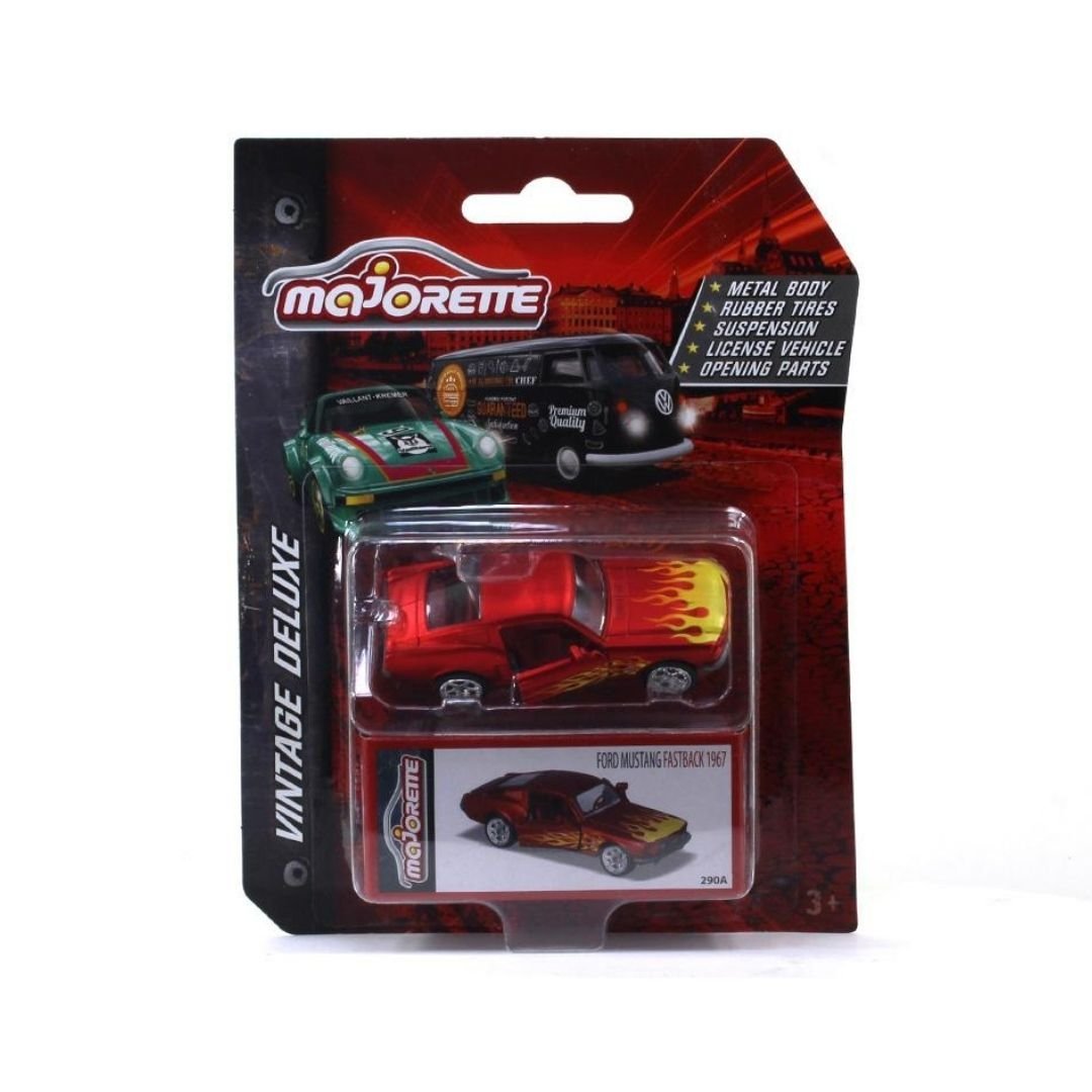 Vintage Cars Ford Mustang 1:64 Scale Die-Cast Car by Majorette -Majorette - India - www.superherotoystore.com