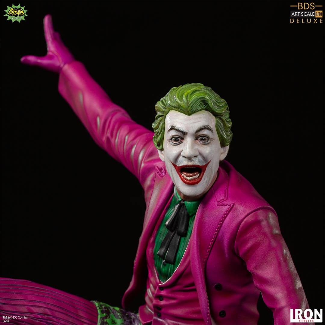 Batman 1966 Tv Series Joker 1:10th Scale Statue By Iron Studios Now 