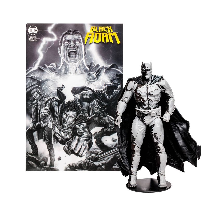 Batman Action Figure with DC Comics Black Adam Comic Book by Mcfarlane Toys (Damaged Box) -Superherotoystore.com - India - www.superherotoystore.com