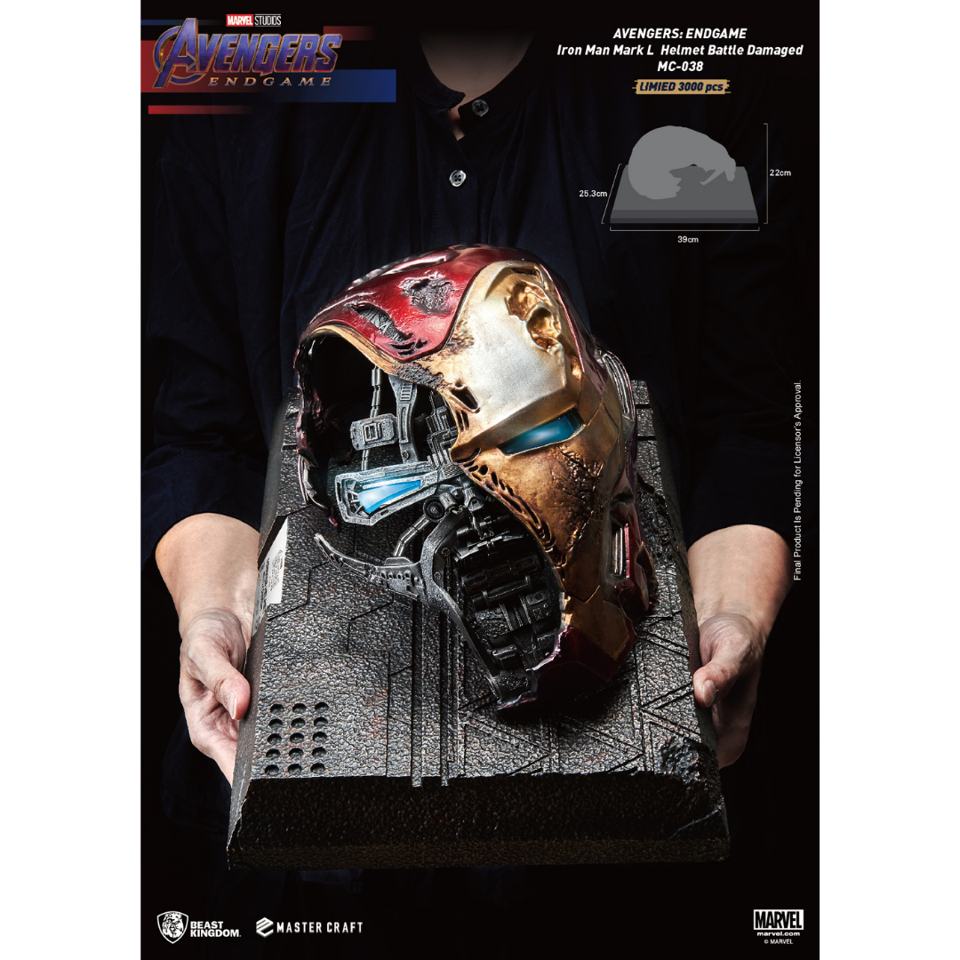 Iron Man MK50 Battle Damaged Helmet Master Craft Figure by Beast