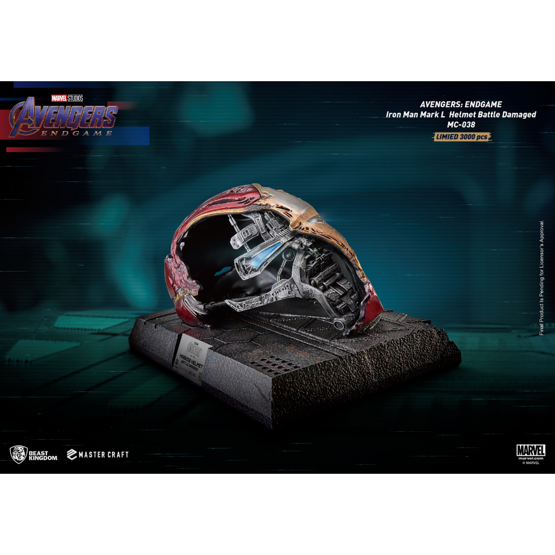 Iron Man MK50 Battle Damaged Helmet Master Craft Figure by Beast