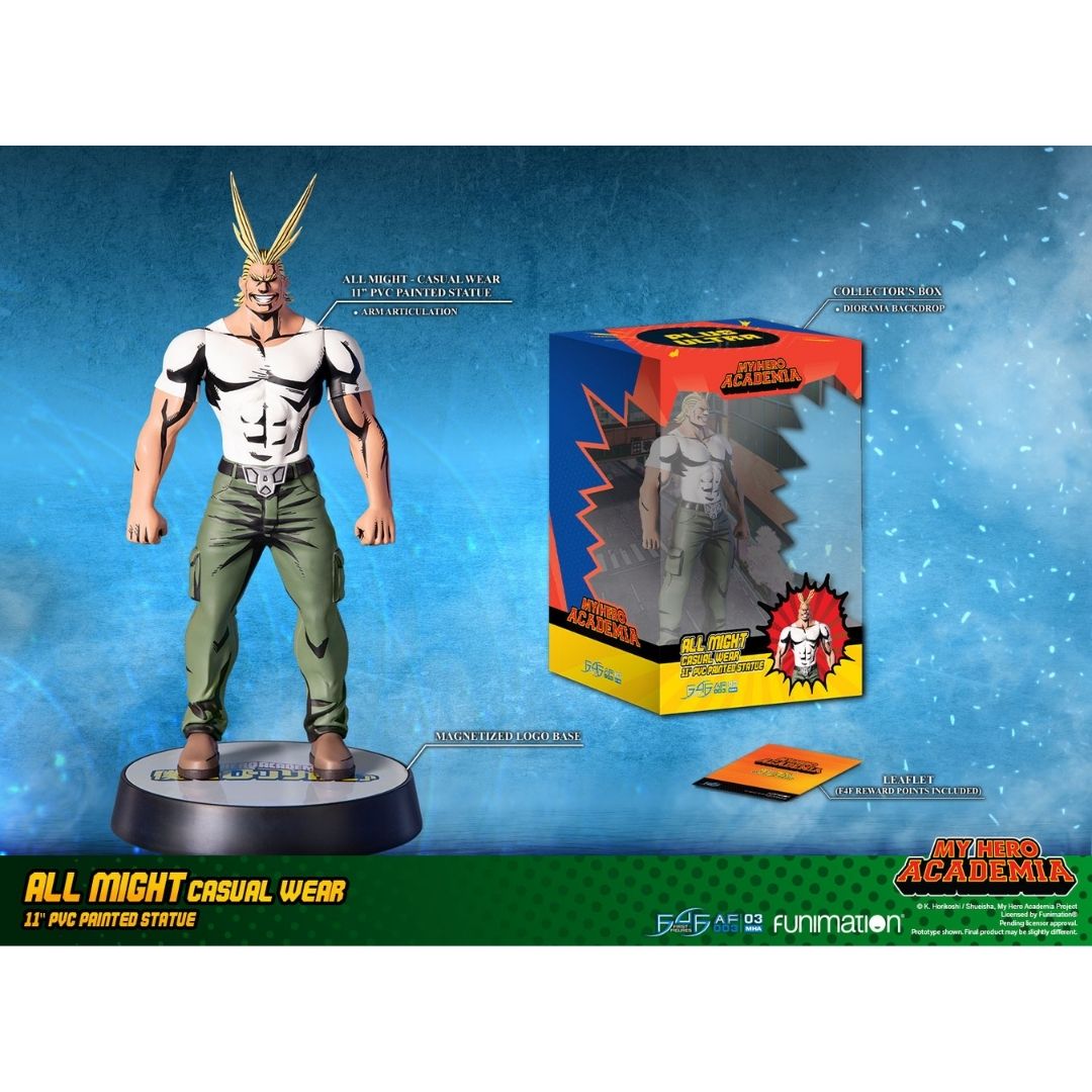 My Hero Academia: All Might Casual Wear PVC Statue by First4 Figures -First 4 Figures - India - www.superherotoystore.com