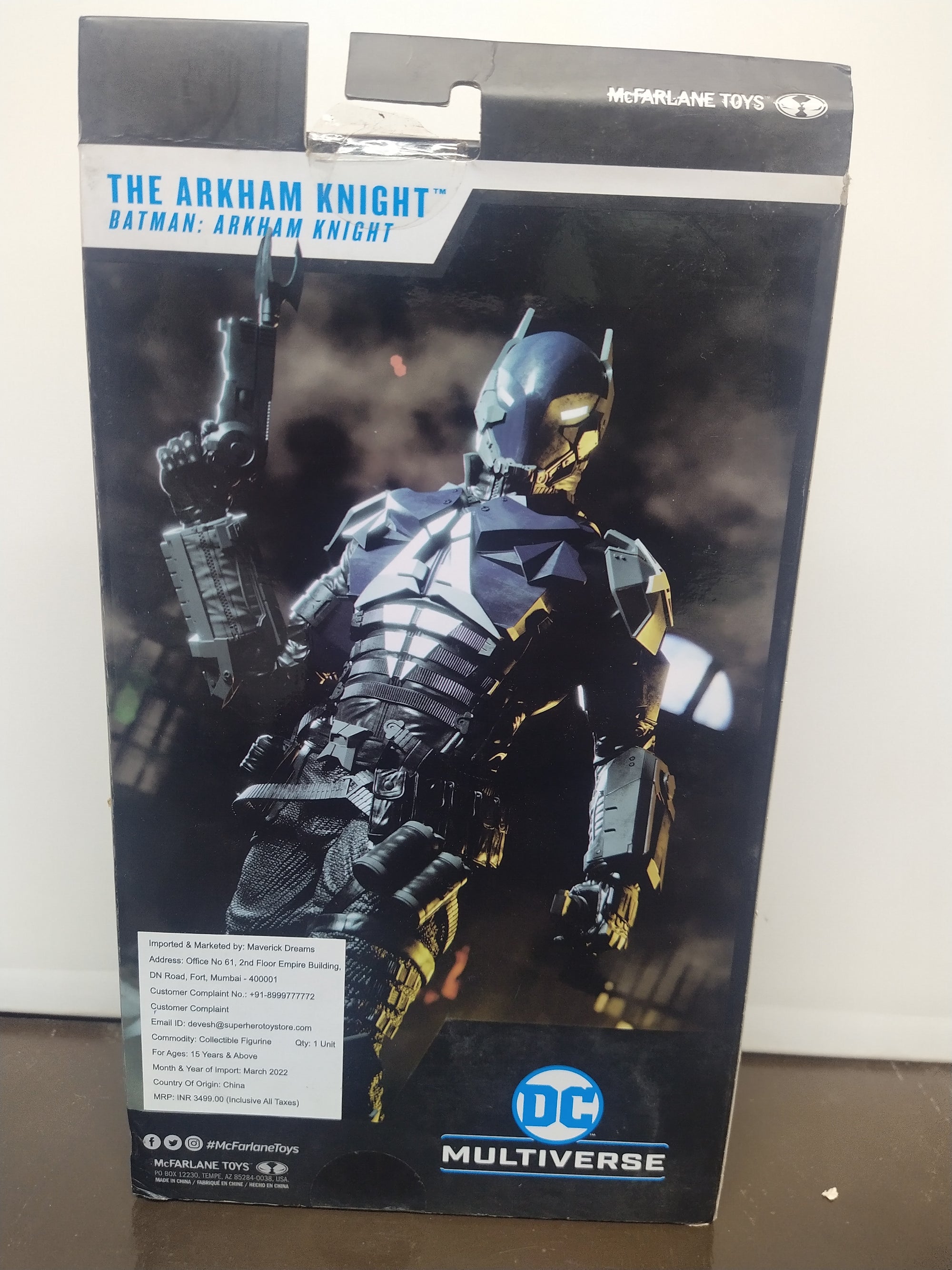 DC Comics Arkham Knight Figure By Mcfarlane Toys (Damaged Box) -Superherotoystore.com - India - www.superherotoystore.com